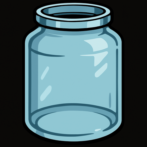 Enorme Récipient transparent.
In-Game asset.  2d.  High contrast.  No shadows