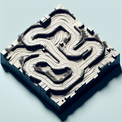 CAR TRACK.
Single Game Texture. In-Game asset. 2d. Blank background. High contrast. No shadows.