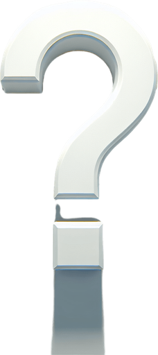 white flat 2d questionmark
Single Game Texture.  In-Game asset.  2d.  Blank background.  High contrast.  No shadows