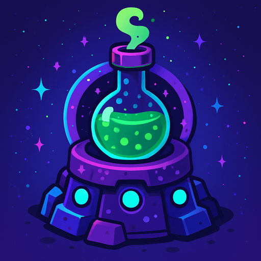 poison tower space galaxy theme tower defense game, advanced base level tower.
In-Game asset.  2d.  High contrast.  No shadows