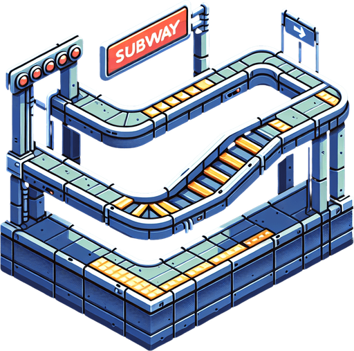 Make a subway Obstacle.
Single Game Texture. In-Game asset. 2d. Blank background. High contrast. No shadows.