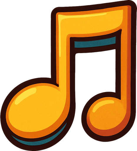 music note low c.
In-Game asset.  2d.  High contrast.  No shadows