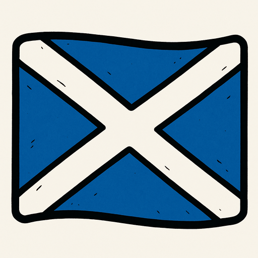 scotland flag.
In-Game asset.  2d.  High contrast.  No shadows