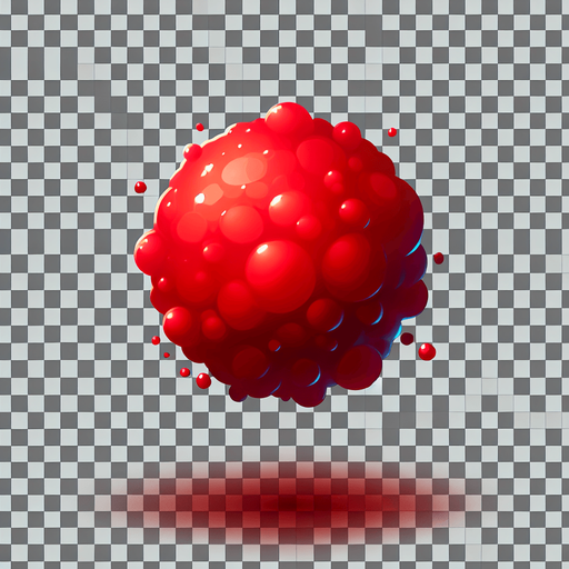 uma particula vermelha brilhante, fundo png.
Single Game Texture. In-Game asset. 3d. Blank background. High contrast. No shadows.