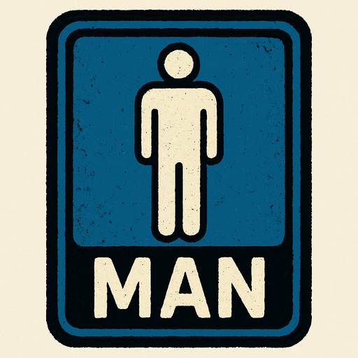 the mans toilet sign.
In-Game asset.  2d.  High contrast.  No shadows