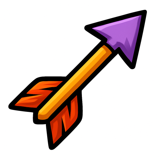 arrow.
In-Game asset.  2d.  High contrast.  No shadows