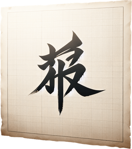 caligraphy paper front facing flat.
Single Game Texture.  In-Game asset.  2d.  Blank background.  High contrast.  No shadows