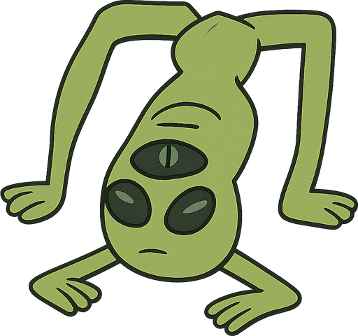 alien. No background. Transparent background. Blank background. No shadows. 2d. In-Game asset. flat
