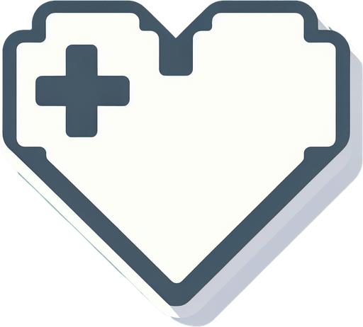 top-down view, videogame heart, 90s style sticker, flat, no perspective, silhouette,  white, cartoon, fun, simple, from above.
Single Game Texture. In-Game asset. 2d. Blank background. High contrast. No shadows.