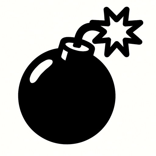 bomb.
In-Game asset.  2d.  High contrast.  No shadows