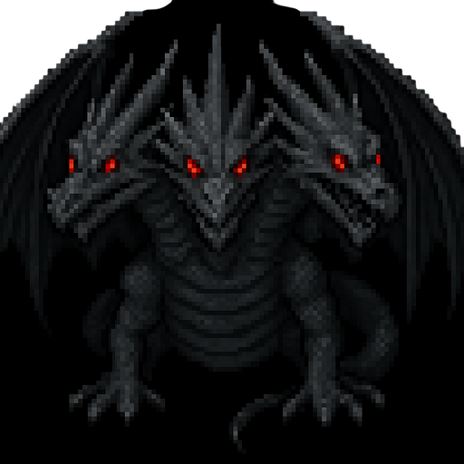 Make this dragon with 3 heads and a gray color scale