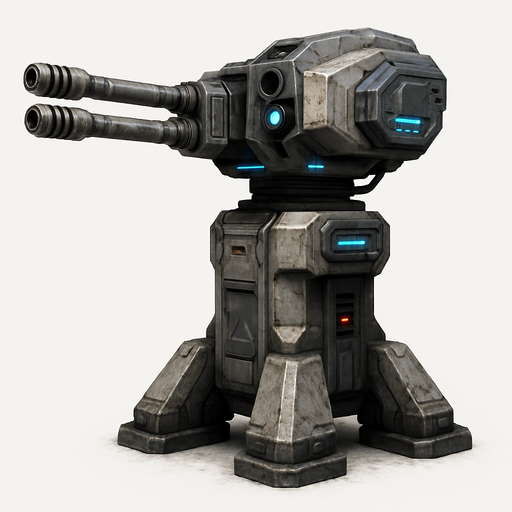 Uzay Savunma Kulesi - Yazısız - Gerçekçi.
In-Game asset.  High contrast.  No shadows