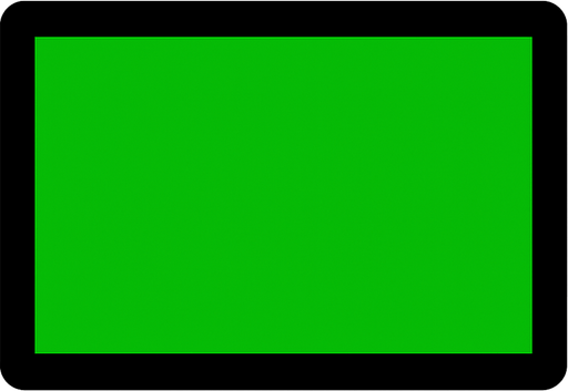 green rectangle.
In-Game asset.  2d.  High contrast.  No shadows