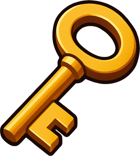 key.
In-Game asset.  High contrast.  No shadows. 3D