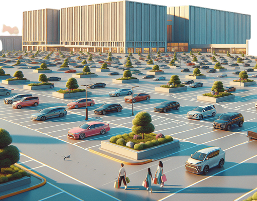 Mall Parking Lot Background