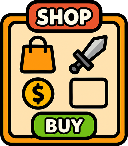 shopPanel.
In-Game asset.  2d.  High contrast.  No shadows