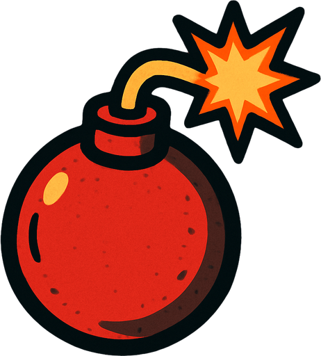 Bomba görseli ekle.
In-Game asset.  2d.  High contrast.  No shadows