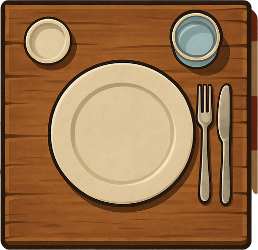 Masa ve sandalyesiz - üstten görünüm restaurant gerçekçi - yazısız.
In-Game asset.  2d.  High contrast.  No shadows