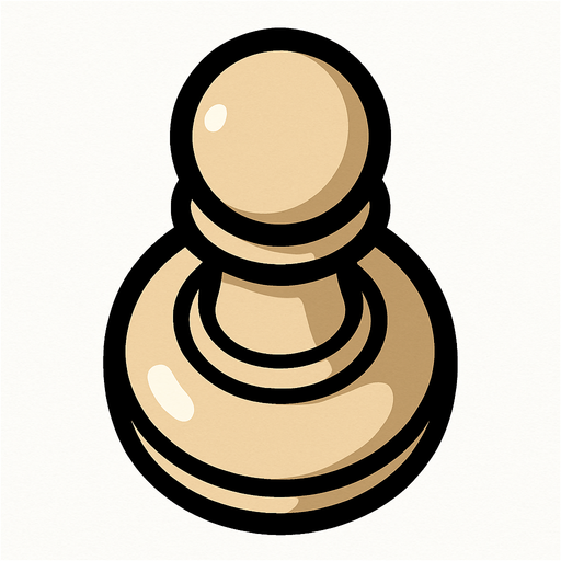 Chess pawn View from above.
In-Game asset.  2d.  High contrast.  No shadows