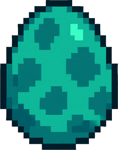Dragon egg pixel.
In-Game asset.  2d.  High contrast.  No shadows
