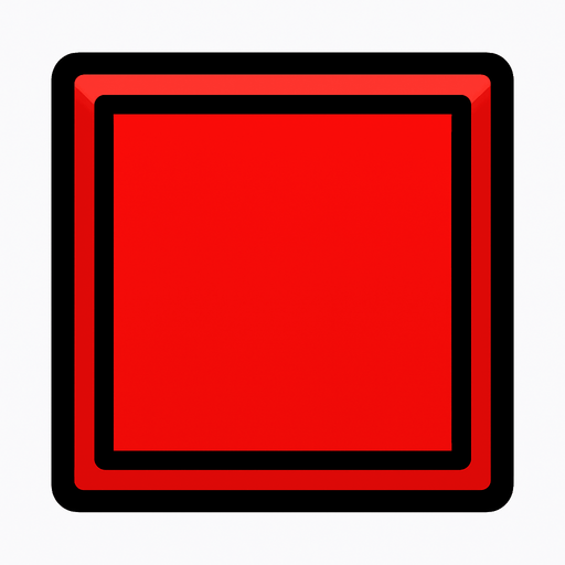 Red block.
In-Game asset.  2d.  High contrast.  No shadows