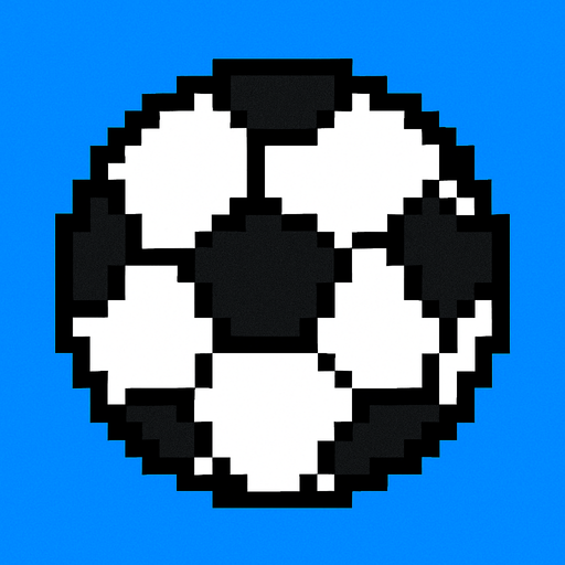 pixerlart soccer ball.
In-Game asset.  2d.  High contrast.  No shadows