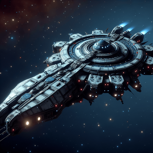 space alien ship.
Single Game Texture. In-Game asset. 2d. Blank background. High contrast. No shadows.