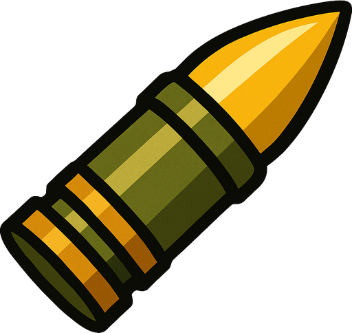 tank bullet.
In-Game asset.  2d.  High contrast.  No shadows