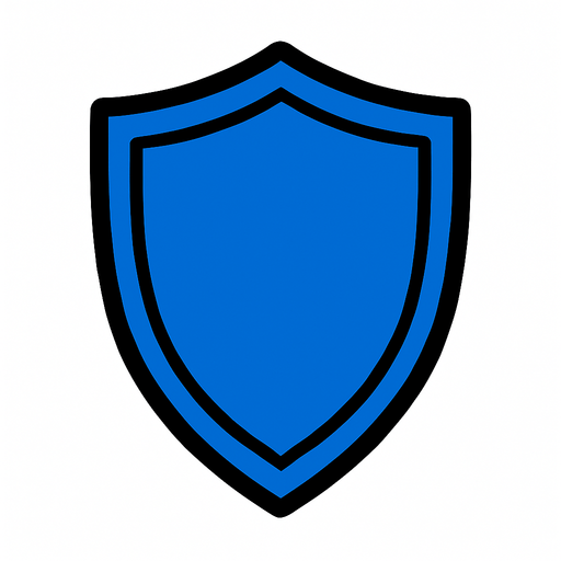 A blue shield.
In-Game asset.  2d.  High contrast.  No shadows
