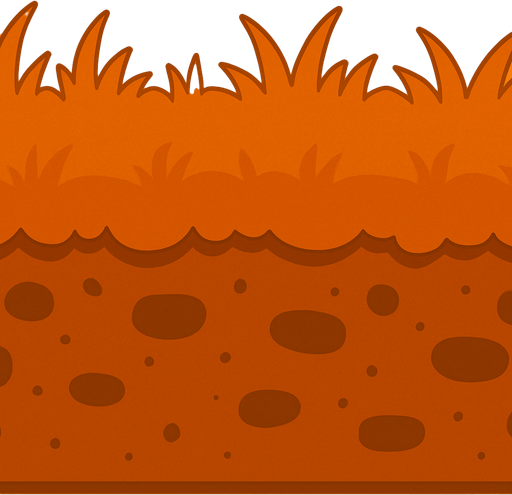 orange piece of land 2d