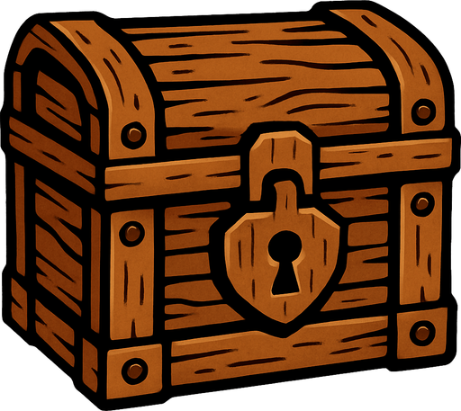 wooden.
In-Game asset.  2d.  High contrast.  No shadows