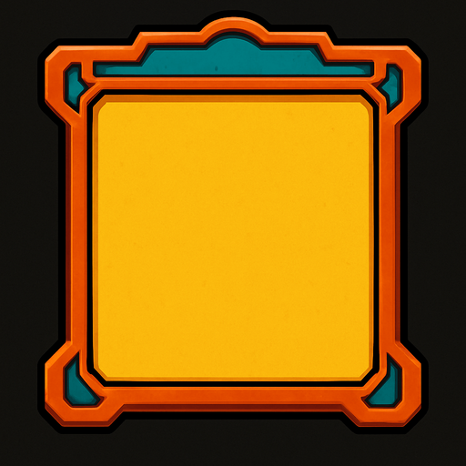 Marco de menu con relleno sin ningun texto.
In-Game asset.  2d.  High contrast.  No shadows