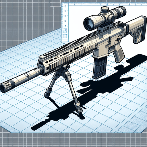 a gun awm facing up side.
Single Game Texture. In-Game asset. 2d. Blank background. High contrast. No shadows.
