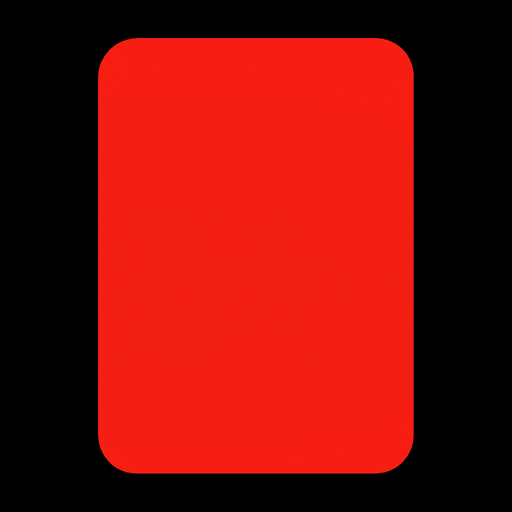red card.
In-Game asset.  2d.  High contrast.  No shadows