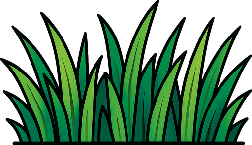 Line of grass.
In-Game asset.  2d.  High contrast.  No shadows