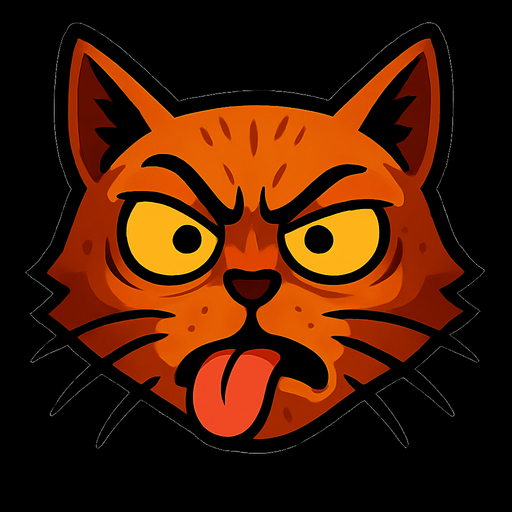 make this cat expression goes silly but angry