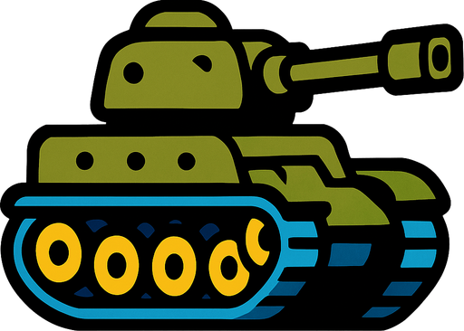 Un tanque.
In-Game asset.  2d.  High contrast.  No shadows