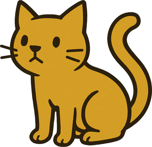 Cat in professor Layton game style.
In-Game asset.  2d.  High contrast.  No shadows