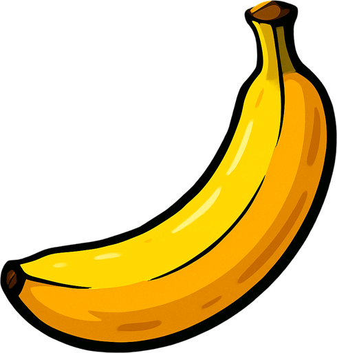 Muz resmi oluştur.
In-Game asset.  High contrast.  No shadows