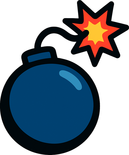 bomb.
In-Game asset.  2d.  High contrast.  No shadows