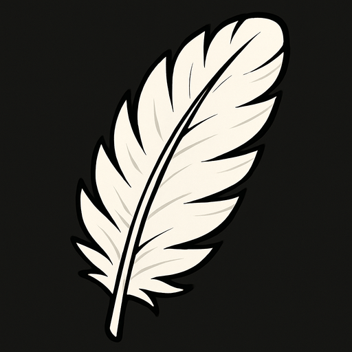 beyaz kaz tüyü..
In-Game asset.  2d.  High contrast.  No shadows