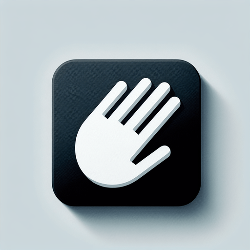 Рука белая. Иконка.
Single Game Texture.  In-Game asset.  2d.  Blank background.  High contrast.  No shadows