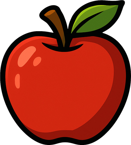 apple.
In-Game asset.  2d.  High contrast.  No shadows