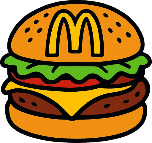 unahamburguesa del mcdonal.
In-Game asset.  2d.  High contrast.  No shadows