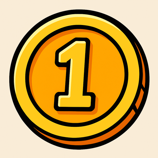 Coin.
In-Game asset.  2d.  High contrast.  No shadows