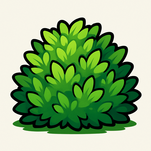Bush.
In-Game asset.  2d.  High contrast.  No shadows