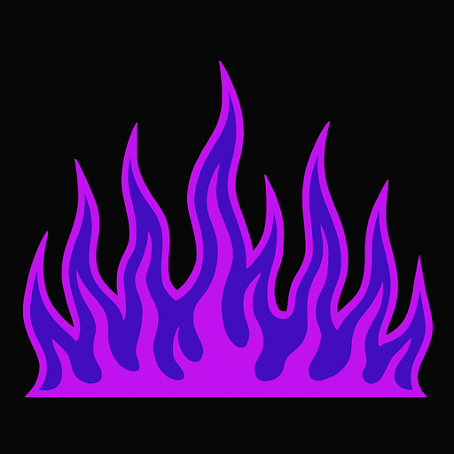 purple fire spikes.
In-Game asset.  2d.  High contrast.  No shadows