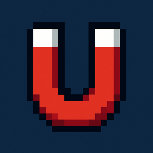 pixelart magnet
In-Game asset.  2d.  High contrast.  No shadows. Pixel art