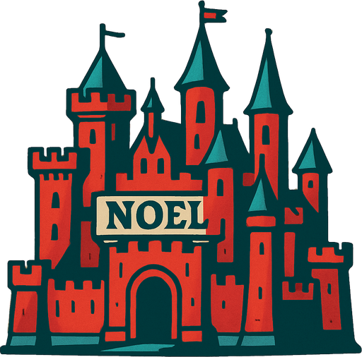 noel castle.
In-Game asset.  2d.  High contrast.  No shadows