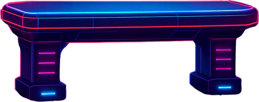 Neon cyberpunk futuristic glowing side-view 2d platformer style platform flat top